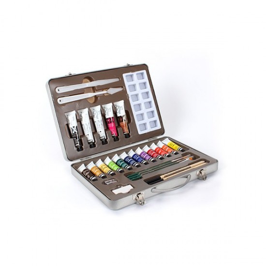 Set 27 Piece Set XL Oil Paints Studio Set Complete Metal Case / Pebeo